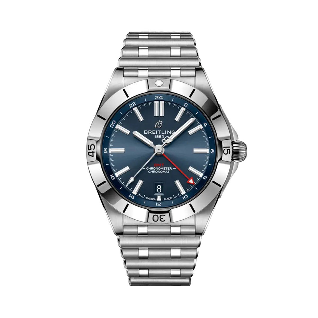 Breitling Chronomat Automatic GMT 40 A32398101C1A1 - bracciale e cassa acciaio - quadrante blu con GMT e datario