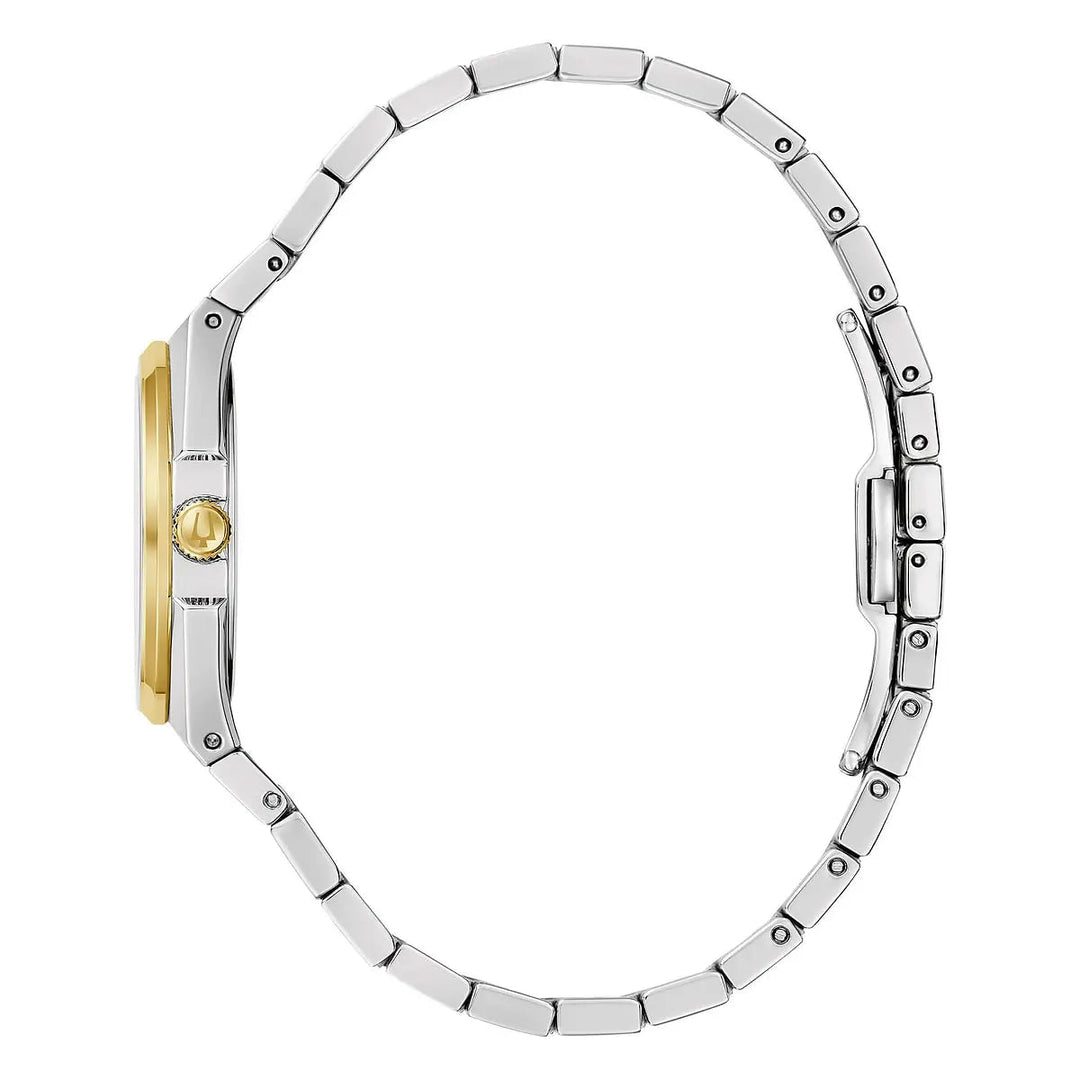 Bulova Classics 98L323 - cassa acciaio - bracciale acciaio e oro giallo - quadrante grigio con datario