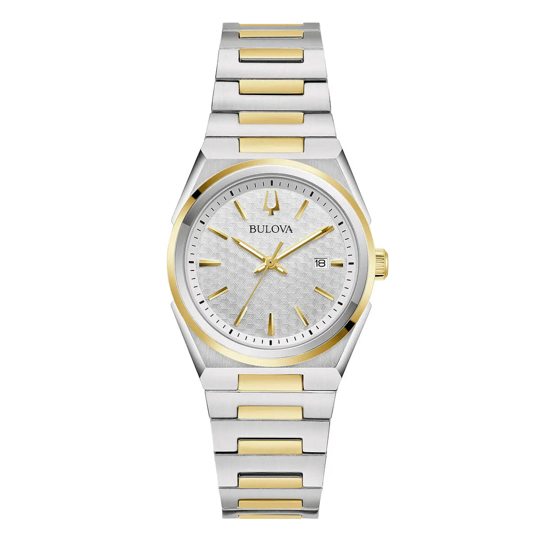 Bulova Classics 98L323 - cassa acciaio - bracciale acciaio e oro giallo - quadrante grigio con datario