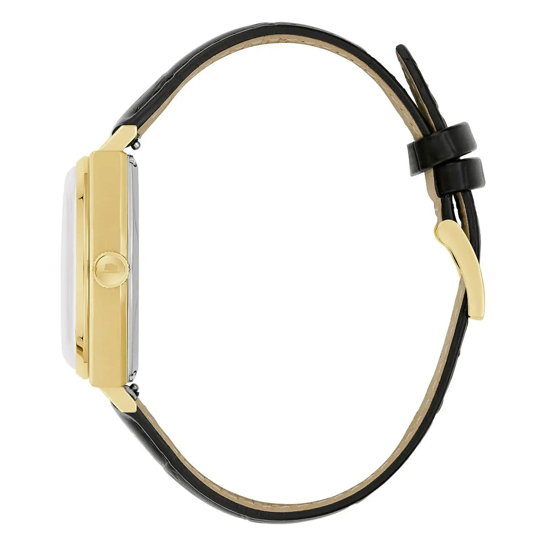Bulova Frank Sinatra 97B243 - cassa acciaio dorato - cinturino pelle nero - quadrante grigio con datario
