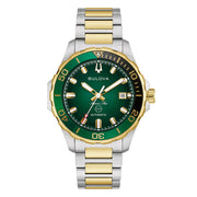 Bulova Marine star 200m 98B467 - bracciale acciaio e dorato - cassa acciaio - quadrante verde smeraldo con datario