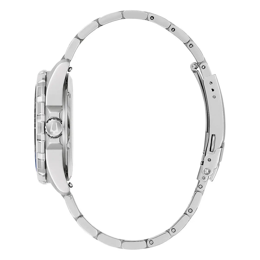 Bulova Marine star 200m 98B466 - bracciale e cassa acciaio - quadrante blu con datario
