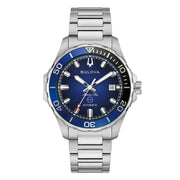 Bulova Marine star 200m 98B466 - bracciale e cassa acciaio - quadrante blu con datario