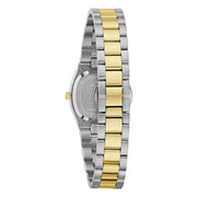 Bulova Super Seville 98L335 - bracciale e cassa acciaio e oro giallo - quadrante bianco