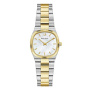 Bulova Super Seville 98L335 - bracciale e cassa acciaio e oro giallo - quadrante bianco