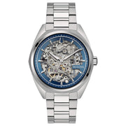 Bulova Surveyor Automatic Skeleton 96A292 - bracciale e cassa acciaio - quadrante blu con vista movimento