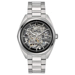 Load image into Gallery viewer, Bulova Surveyor Automatic Skeleton 96A293 - bracciale e cassa acciaio - quadrante nero con movimento a vista