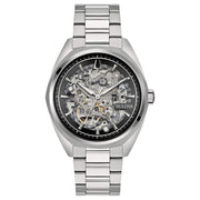 Bulova Surveyor Automatic Skeleton 96A293 - bracciale e cassa acciaio - quadrante nero con movimento a vista