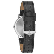 Bulova Classic Elegant 96B104 - cinturino pelle nera - cassa acciaio - quadrante argento con datario