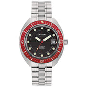 Bulova Oceanographer 41 mm 96B343 - bracciale e cassa acciaio - quadrante nero e ghiera rossa