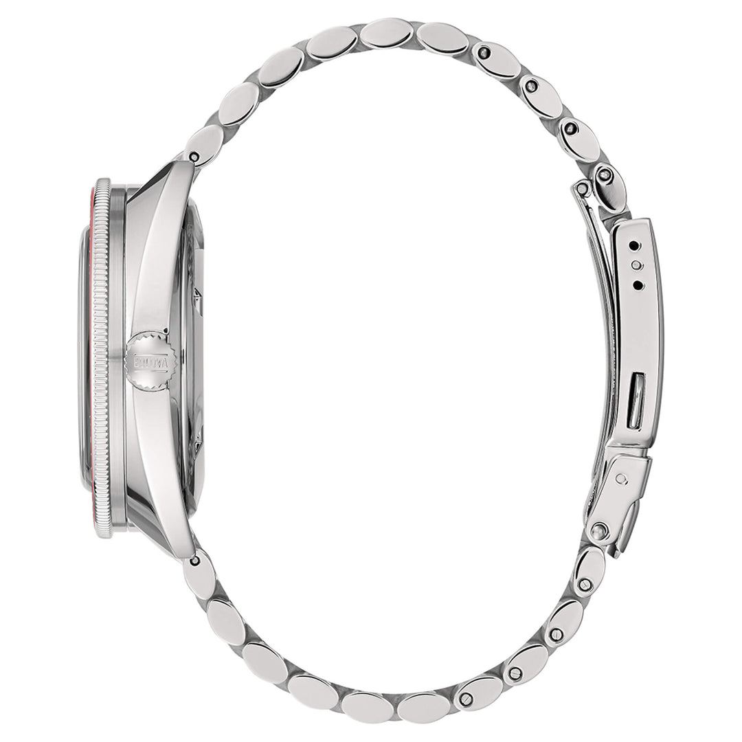 Bulova Oceanographer 41 mm 96B343 - bracciale e cassa acciaio - quadrante nero e ghiera rossa