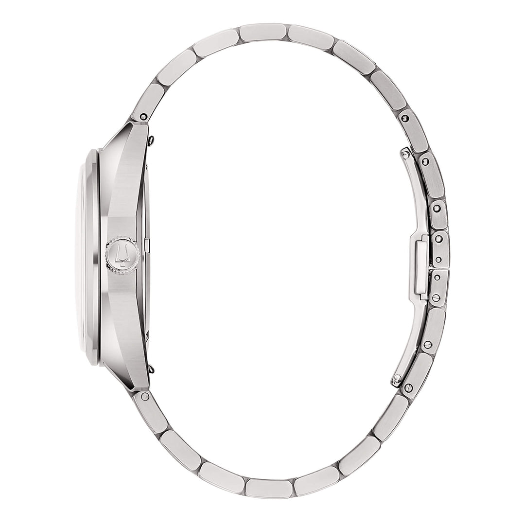 Bulova Jet Star 96B401 - bracciale e cassa acciaio - quadrante rosso con datario