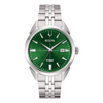 Load image into Gallery viewer, Bulova Sutton Automatic 96B424 - bracciale e cassa acciaio - quadrante verde con datario e indici argentati