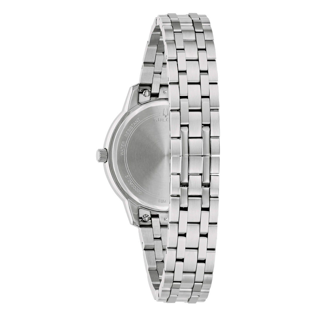 Bulova Sutton Lady 96M174 - bracciale e cassa acciaio - quadrante bianco con datario - fondello
