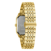 Bulova Tony Bennett 97B236 - bracciale e cassa acciaio placcato oro giallo - quadrante argento con datario - fondello