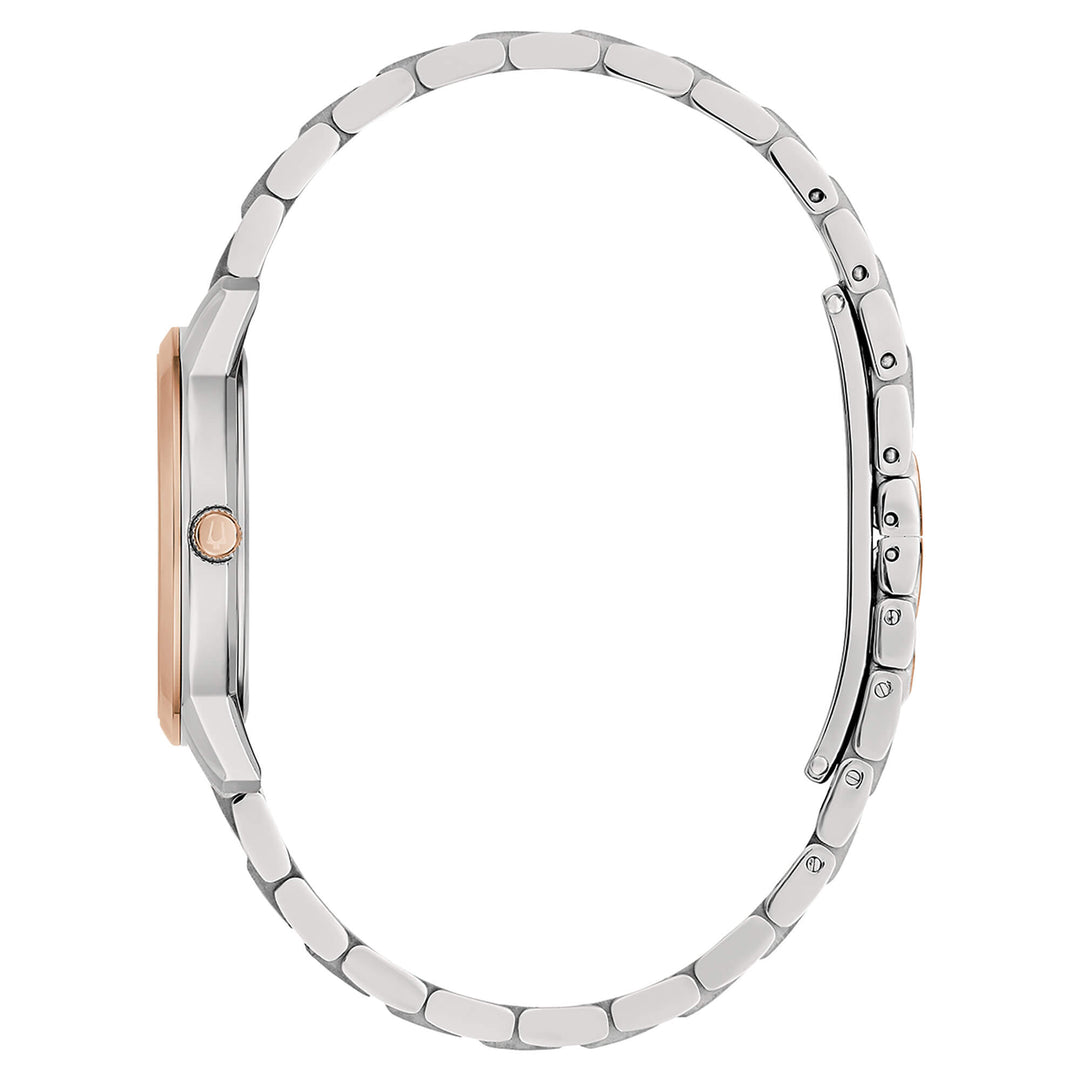 Bulova Sutton lady 98M137 - cassa acciaio e bracciale acciaio/oro rosa - quadrante argento con datario