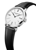 Load image into Gallery viewer, Baume &amp; Mercier Classima 10884 - Ferrari Luca Gioielli - cassa acciaio - cinturino pelle nero - quadrante bianco argentato con datario