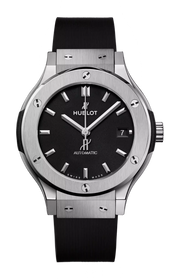 Hublot Classic Fusion Titanium 38mm 565.NX.1470.RX - cinturino caucciù nero - cassa titanio - quadrante nero con datario