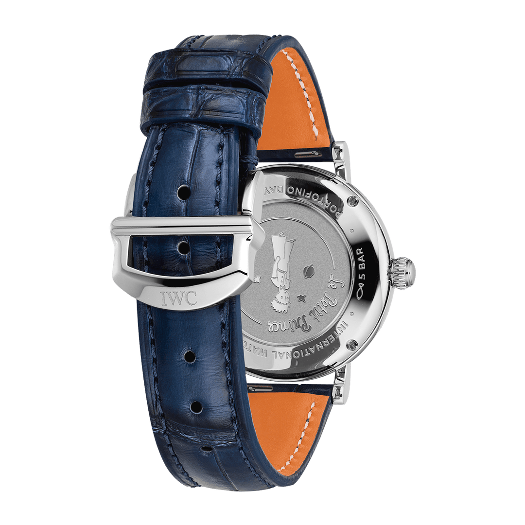 IWC Portofino Automatic Day & Night 34 Le Petit Prince IW459806 - cinturino blu pelle - cassa acciaio - quadrante blu con visualizzazione giorno e notte
