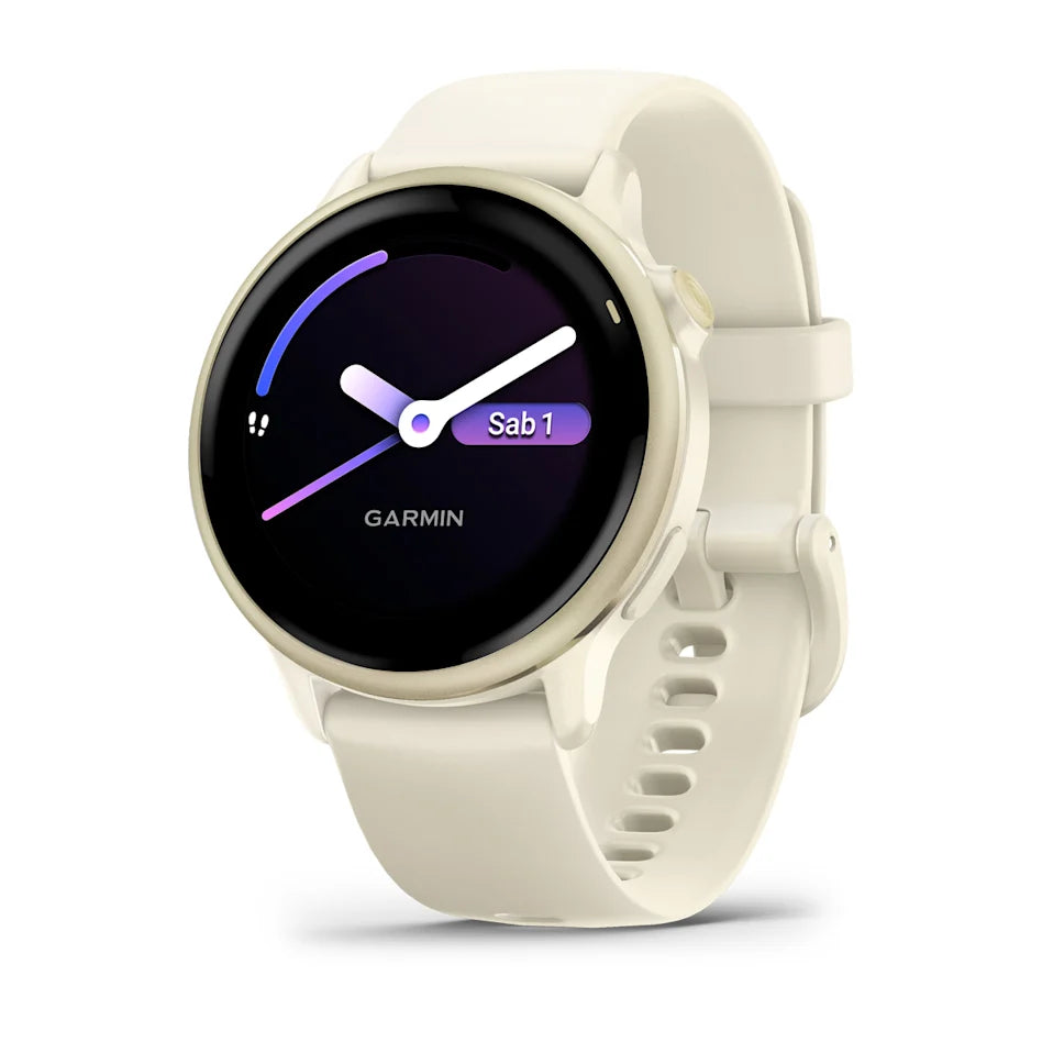 Garmin Vívoactive® 6 010-02985-01 - cinturino silicone bianco - cassa resina bianca - quadrante multifunzione nero