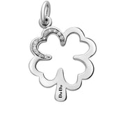 DoDo Charm quadrifoglio oro bianco e diamanti DMB7052-SFOUR-DB09B