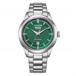 Load image into Gallery viewer, Citizen Day date AW0151-85X - bracciale e cassa acciaio - quadrante verde con datario