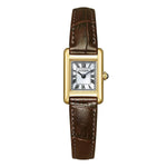 Load image into Gallery viewer, Citizen Square EG2797-13A - cinturino pelle marrone - cassa acciaio dorato - quadrante bianco