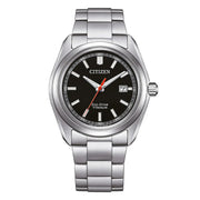 Citizen Super Titanio nero AW1900-50E - bracciale e cassa acciaio - quadrante nero con datario