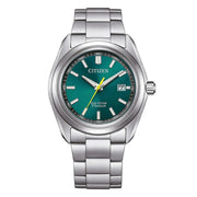 Citizen Super Titanio verde AW1900-50X - bracciale e cassa titanio - quadrante verde