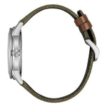 Load image into Gallery viewer, Citizen Field AW1870-08A - cinturino verde militare - cassa acciaio - quadrante bianco con datario