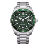 Load image into Gallery viewer, Citizen Marine AW1880-55X - bracciale e cassa acciaio - quadrante verde con datario