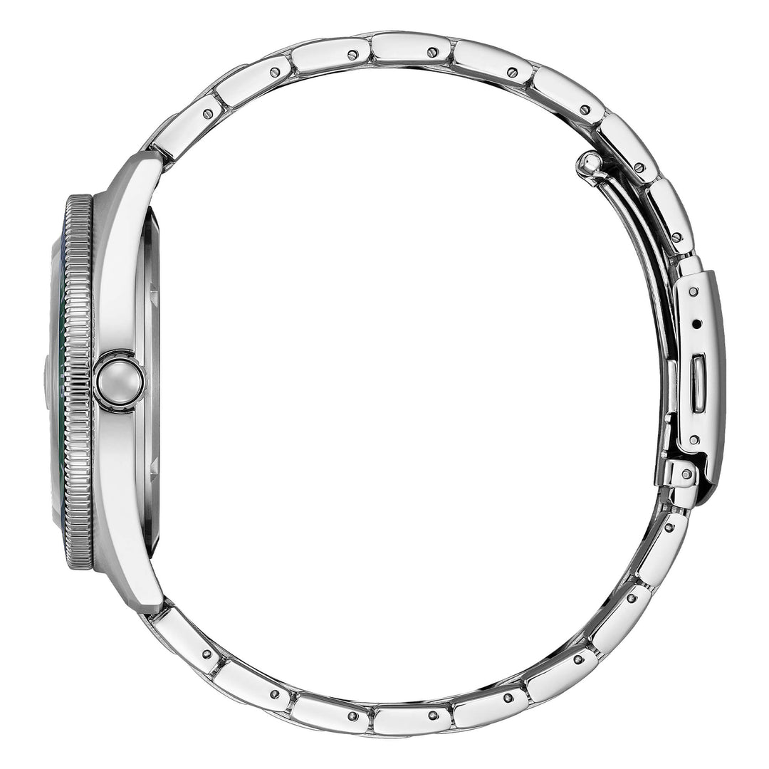 Citizen Marine AW1880-55X - bracciale e cassa acciaio - quadrante verde con datario