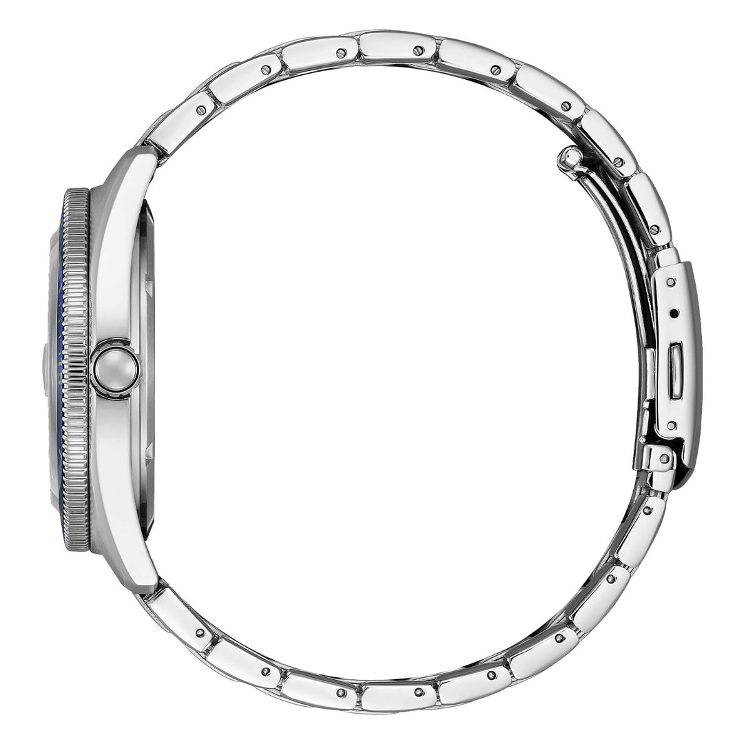 Citizen Marine AW1881-52L - bracciale e cassa acciaio - quadrante blu con datario