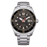 Load image into Gallery viewer, Citizen Marine AW1888-53E - bracciale e cassa acciaio - quadrante nero con dettagli bronzo