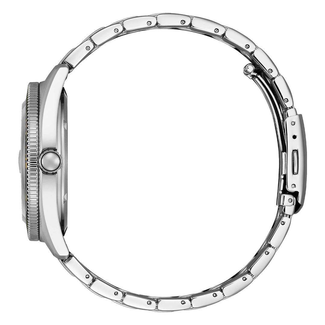 Citizen Marine AW1888-53E - bracciale e cassa acciaio - quadrante nero con dettagli bronzo