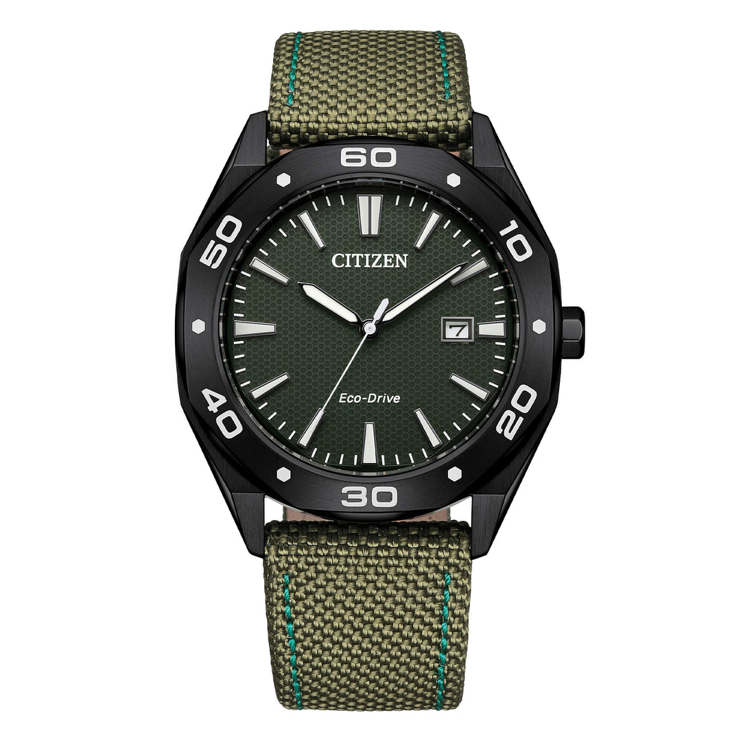 Citizen Metropolitan Sport BM7635-01X - cinturino e quadrante verde - cassa nero