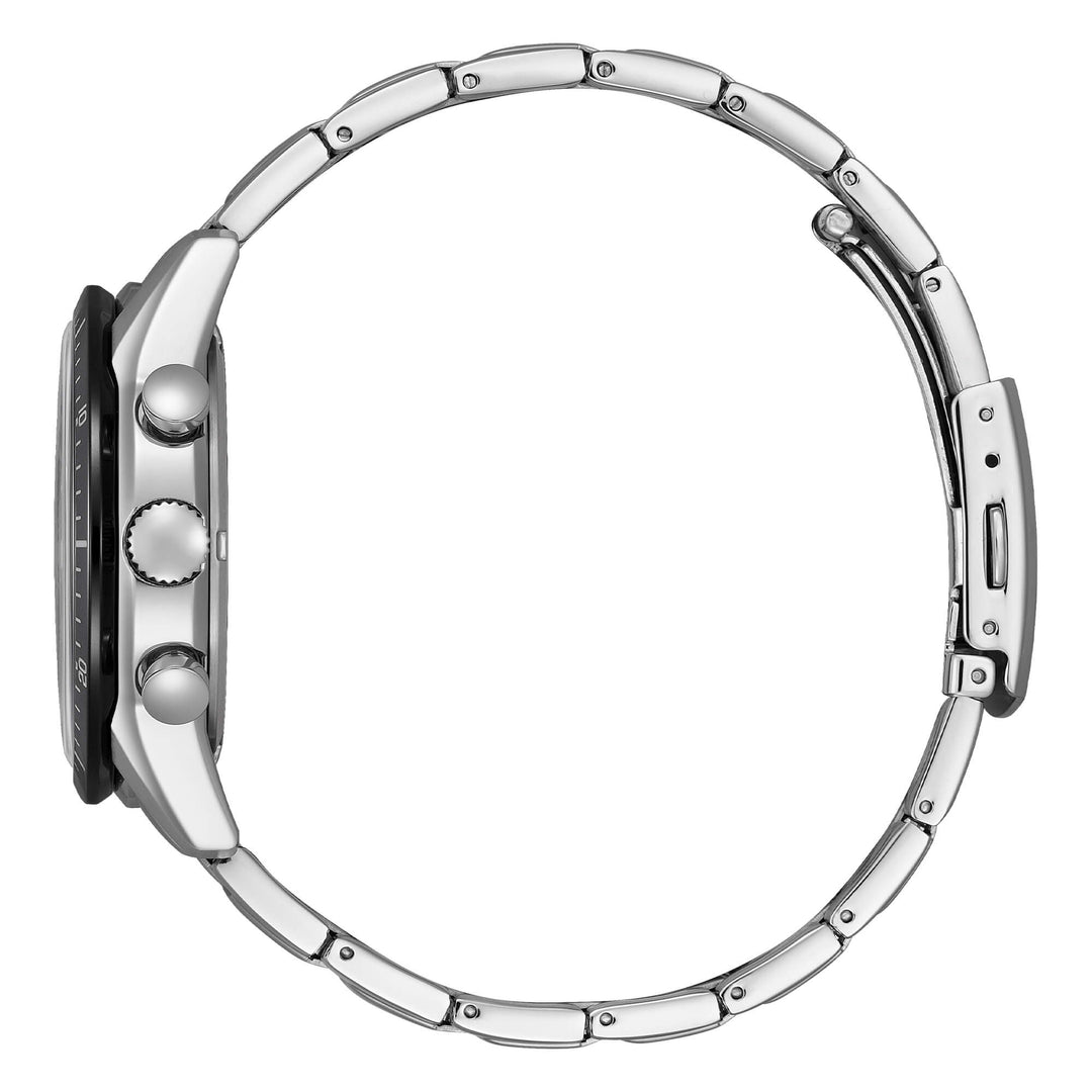 Citizen T9 Crono CA4624-56L - bracciale e cassa acciaio - quadrante blu con datario e cronografo