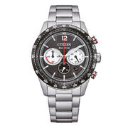 Citizen Racing Crono CA4714-55E - bracciale e cassa acciaio - quadrante nero con datario e quadrante