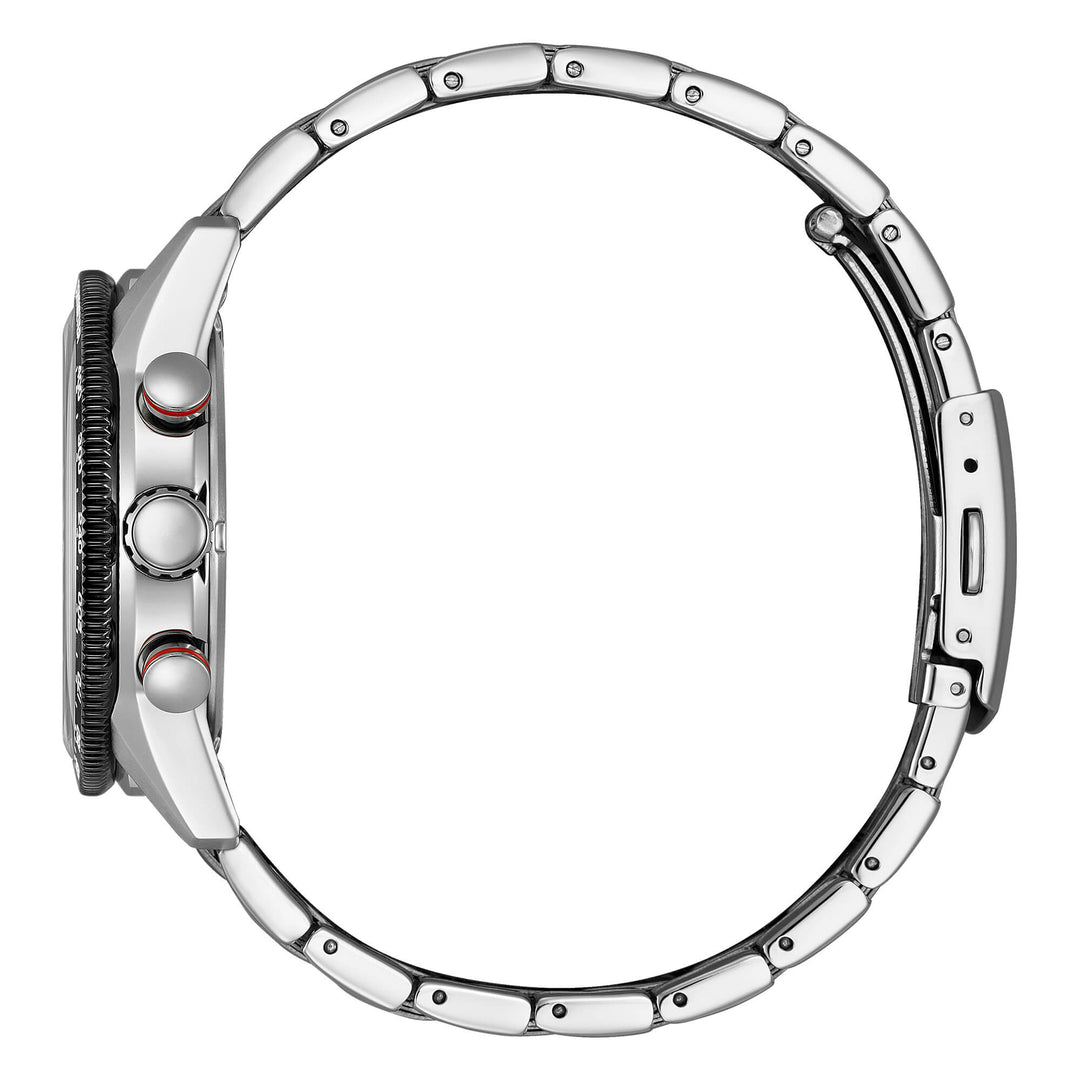 Citizen Racing Crono CA4714-55E - bracciale e cassa acciaio - quadrante nero con datario e quadrante