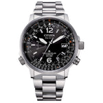 Load image into Gallery viewer, Citizen Pilot Super Titanio CB0230-81E - cassa e bracciale in titanio - quadrante nero multifunzione
