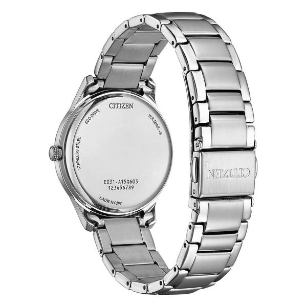 Citizen Lady EM1220-58X - bracciale e cassa acciaio - quadrante rosa con brillanti - fondello