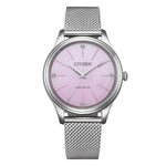 Load image into Gallery viewer, Citizen Lady EM1220-82X - bracciale e cassa acciaio - quadrante rosa con brillanti