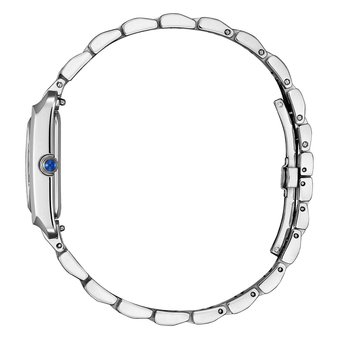 Citizen EL Square EW5620-55A - bracciale e cassa acciaio - quadrante bianco
