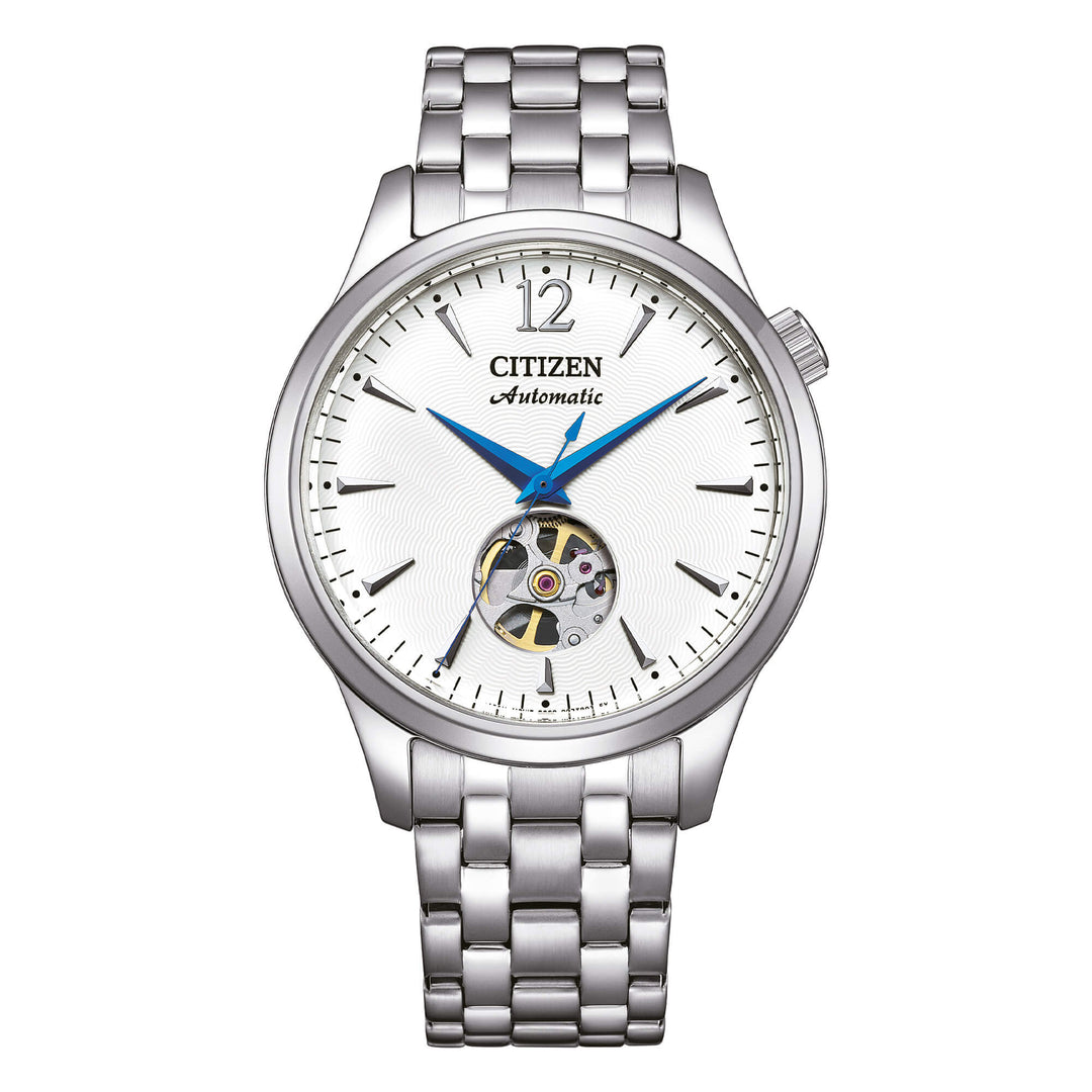 Citizen Automatico NH9131-73A - bracciale metallo - cassa acciaio - quadrante bianco