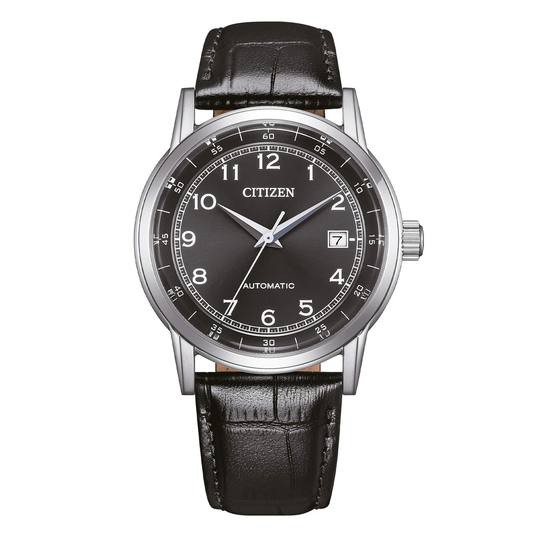 Citizen Classic Automatic NJ0210-05E - cinturino pelle nero - cassa acciaio - quadrante nero con datario