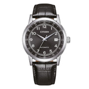 Citizen Classic Automatic NJ0210-05E - cinturino pelle nero - cassa acciaio - quadrante nero con datario
