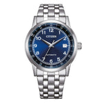 Load image into Gallery viewer, Citizen Classic Automatic NJ0210-56L - bracciale e cassa acciaio - quadrante blu con datario