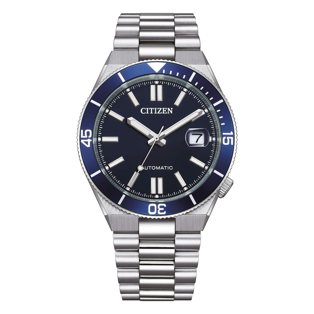 Citizen Tsuyosa Shore NJ0230-59L - bracciale e cassa acciaio - quadrante e ghiera blu - datrario