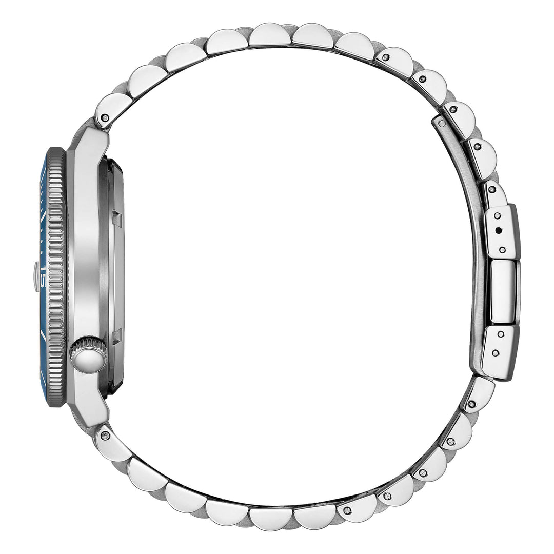 Citizen Tsuyosa Shore NJ0231-56L - bracciale e cassa acciaio - quadrante azzurro con datario