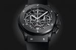 Load image into Gallery viewer, Hublot Classic Fusion Aerofusion Black Magic 525.CM.0170.RX - cinturino gomma nera - cassa ceramica nera - quadrante scheletrato nero con datario e cronografo